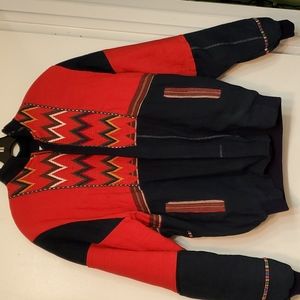 Hand woven cotton jacket Small colorful